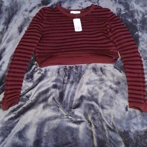 Forever 21 Crop Top Long-Sleeve sweater
